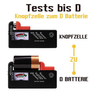 Batterie Aufbewahrungsbox mit universalen Batterie Tester