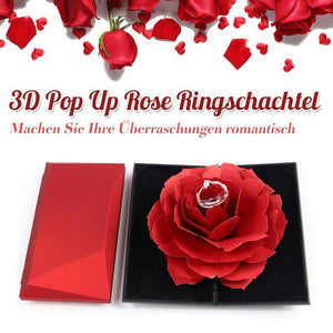 3D Pop Up Rose Ringschachtel