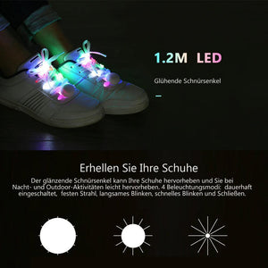 LED Leucht Schnürsenkel Nachtleuchtende Schuhbänder