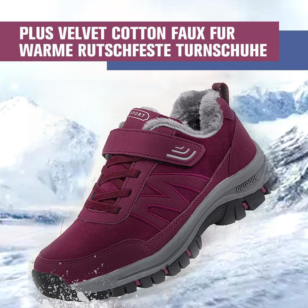 Plus Velvet Cotton Faux Fur Warme rutschfeste Turnschuhe