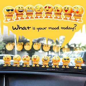 Autodekoration Kopfschüttelnde Emoji Puppe
