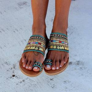 Ethnische Boho-Stil Zehenring Sandalen